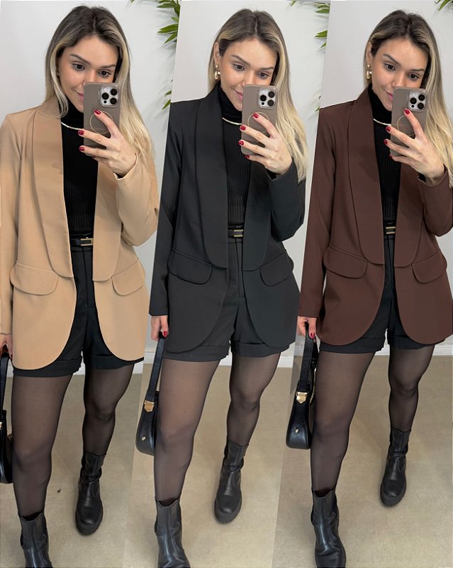 Blazer de alfaiataria alongado - pawan