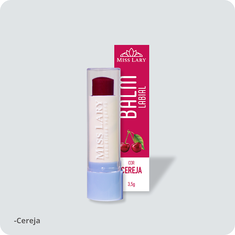 Balm Labial Cereja - Miss Lary Cosméticos Veganos