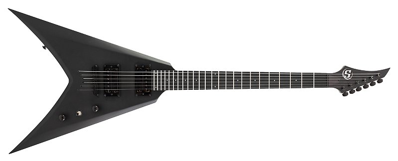 Guitarra 6 Cordas S by Solar VB4.6C preta carbono fosco V - Norris