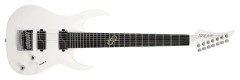 Guitarra elétrica 7 cordas Solar A1.7 Vinter branco fosco - Norris