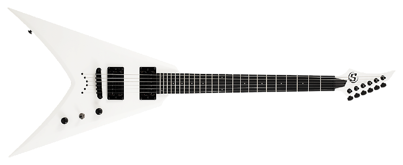 Guitarra 6 Cordas S by Solar VB4.6W branca fosca flying V - Norris