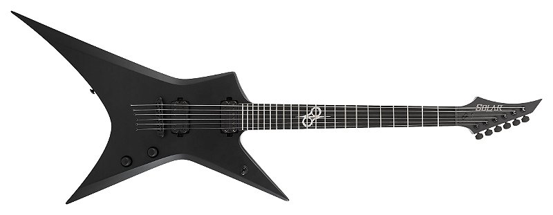 Guitarra elétrica 6 cordas Solar X2.6C Carbon Black Matte - Norris
