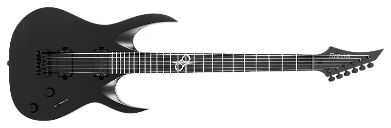 Guitarra elétrica 6 cordas Solar A2.6C-27 barítona - Norris