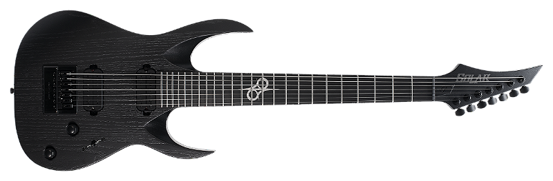 Guitarra elétrica 7 cordas Solar A1.7BOP Black Open Pore Matte