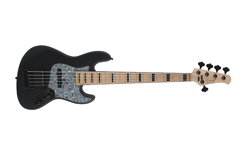 ベース Swing Guitars / Jazz Deluxe 5 Swing guitars Jazz Deluxe 5c American Alder Matte Black - Norris