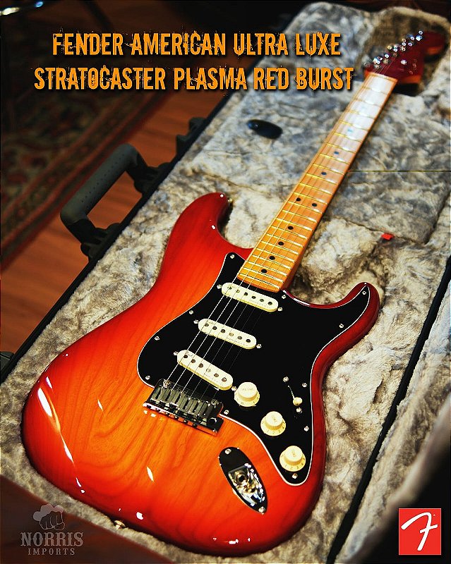 Guitarra Fender American Ultra Luxe Stratocaster Plasma Red Burst