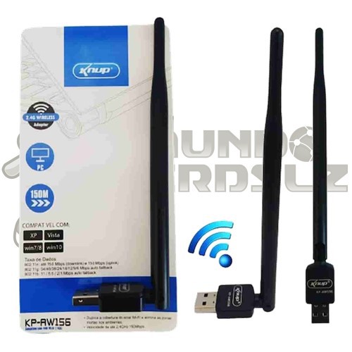 Adaptador Wi-Fi Wireless USB 2.4G, 150Mbps - Knup KP em São Luis Ma - Mundo  Nerd SLZ | Um arsenal em acessórios!