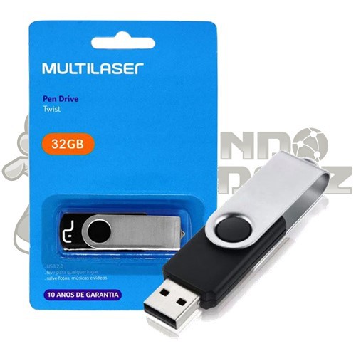 Pen Drive 32 GB Twist Leitura 10MB/s 3MB/s Multilaser em São Luis ma ...