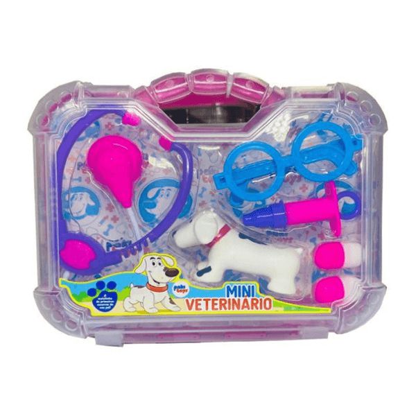 Maleta Mini Veterinário Rosa Paki Toys - Up Brinquedos