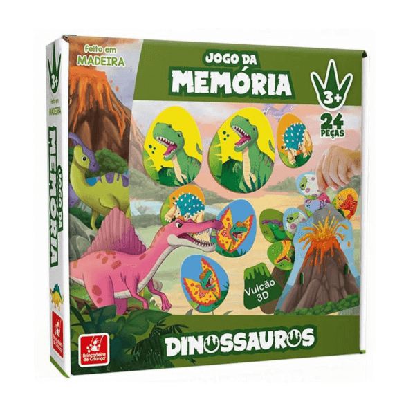 Funstock Presentes Criativos - Com tema de Dinossauros, o jogo é ótimo para  estimular a concentração, atenção e conhecimento da criança. Ele é dividido  em dois jogos: o primeiro é uma comparação