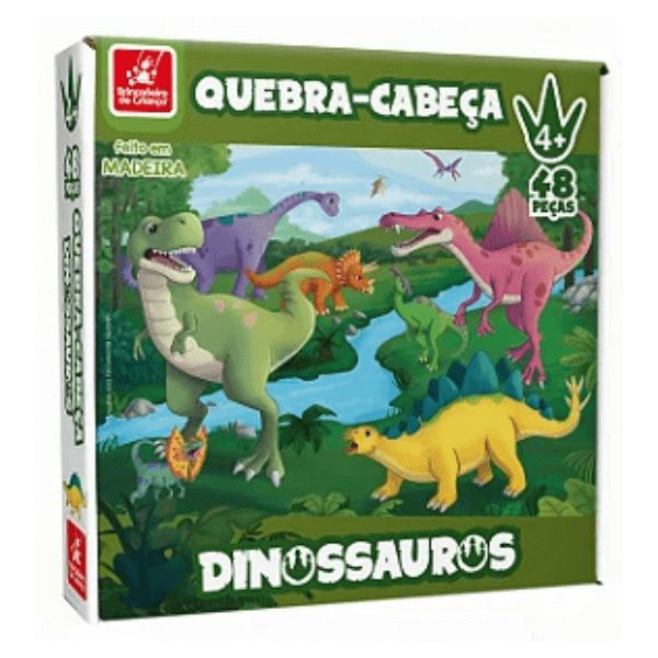 Brinquedo Quebra-Cabeça Terra dos Dinossauros C/24 Peças Uriarte