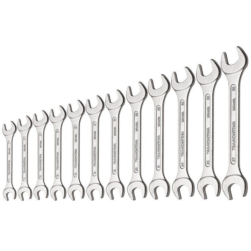 Jogo Chave boca Fixa em aço 12 Peças basic Tramontina - Super Depo