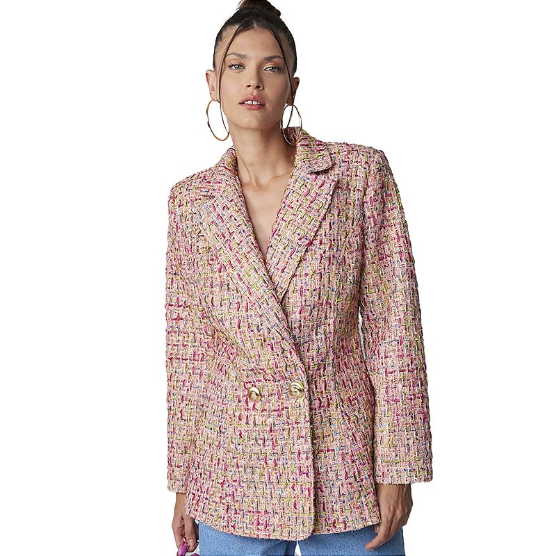 Blazer Alfaiataria Lança Perfume Alongado AV23 Bege Feminino - Attemporal  Boutique