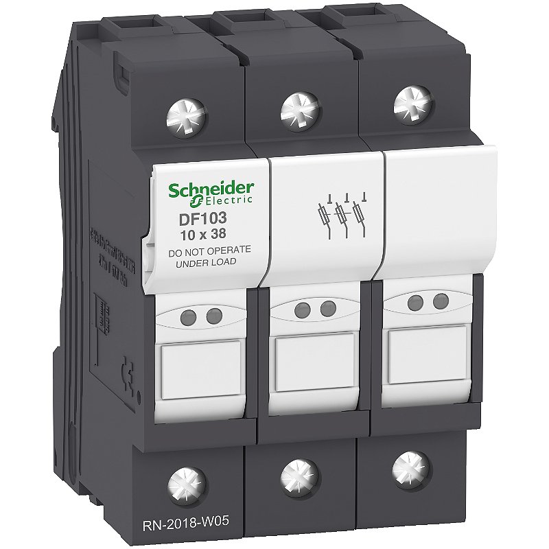 Porta Fusivel Sem Indicador Tripolar 32A 10X38 DF103 SCHNEIDER ...