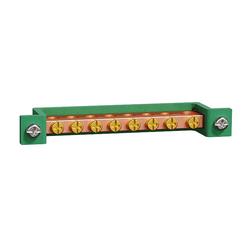 Easy9 - Earth Busbar 8 Terminals For Enclosures Of 12/16 Ways - Green ...