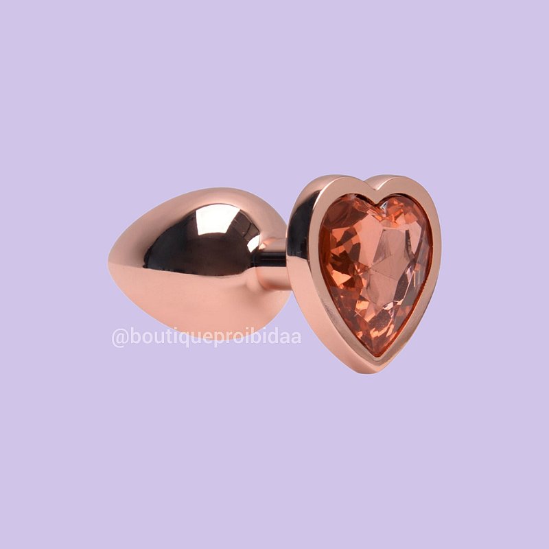 Plug Anal Rose Coração P