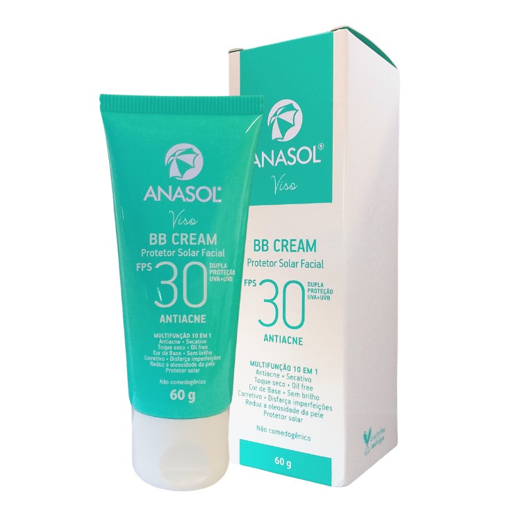 BB Cream Facial Antiacne FPS 30 Anasol - 60G - Hit Pele - Skincare