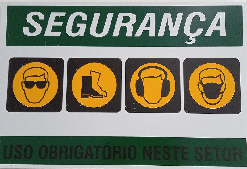 Placa Seguran a Uso De EPI 45 X 30 Cm Reconnstek placa-seguran-a-uso-de-epi-45-x-30-cm-reconnstek