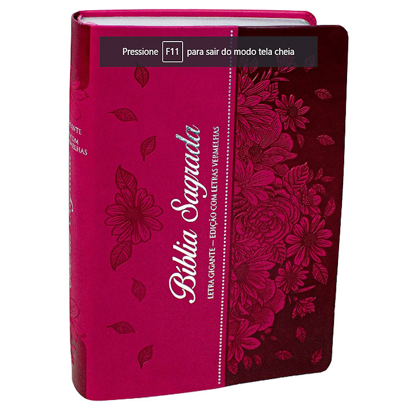 BIBLIA AEC LETRA GIGANTE CAPA PU FLORES - SALMAO - SEARA LIVRARIA