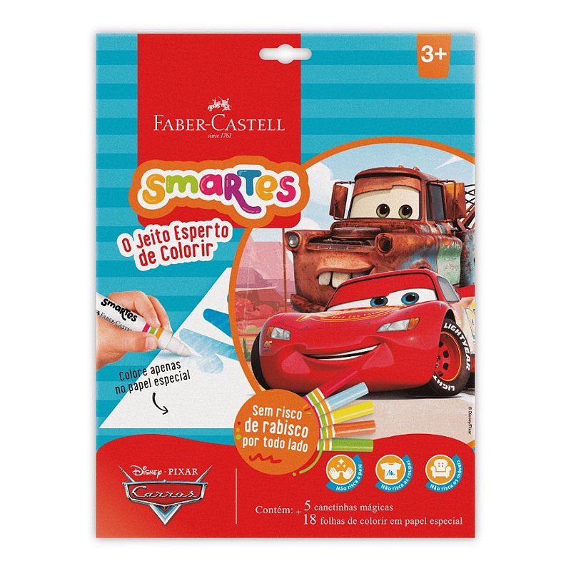 Kit de Colorir Smartes - Faber-Castell - Carros - Duck Paper - Papelaria  Online