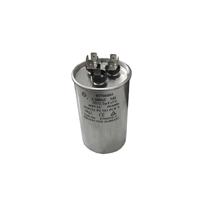 Capacitor Duplo 35+25uF 450VAC Midea Springer 05706085 Capacitor Duplo 35+25uF 450VAC Midea Springer 05706085