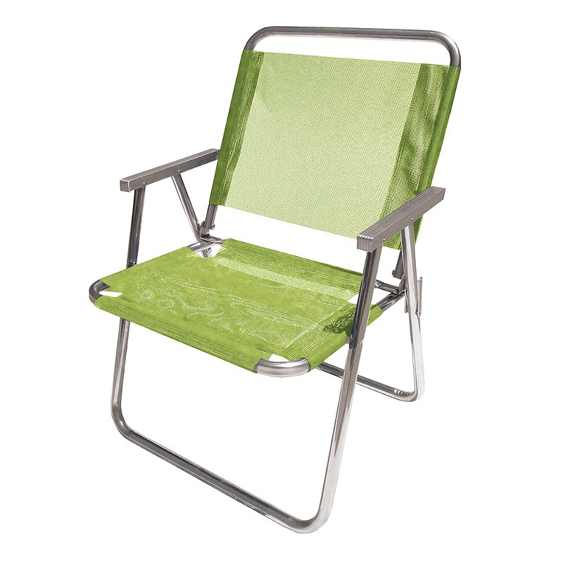 Cadeira de Praia BTF Varanda Extra Larga 130 Kg. Verde Primavera em  Alumínio - Loja Lar