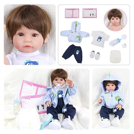 Roupa Para Boneca Bebê Reborn Com Casaco Rosa - TRENDS Brinquedos