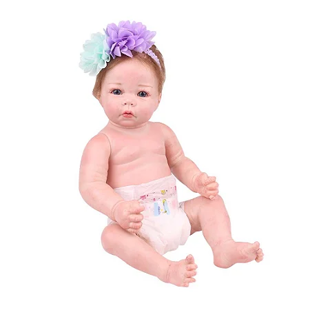 Bebê Reborn Menina Laura Baby - Alexia Corpo 100% Vinil 918 - TRENDS  Brinquedos