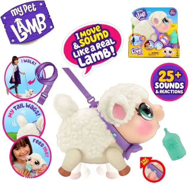 Little Live Pets Cordero Interactivo Snowie | Camina Y Baila Con Más De 20 Sonidos Y Biberón Incluido