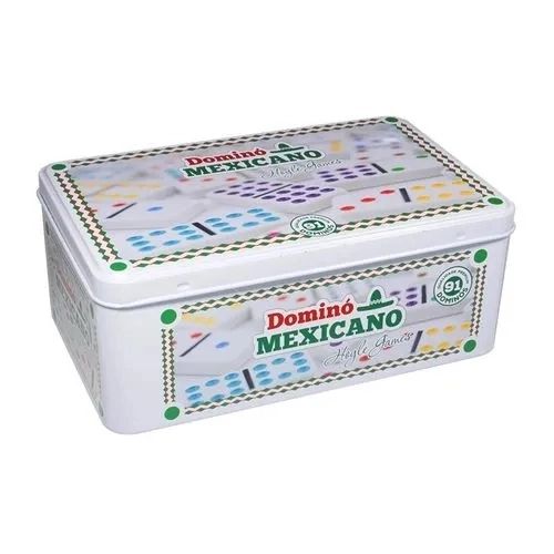 Jogo de Dominó Mexicano Colorido 91 Pçs - Rei da Cutelaria