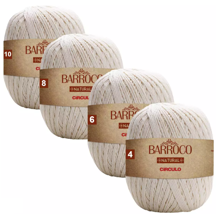 Barroco Natural 700g Círculo - 100% Algodão