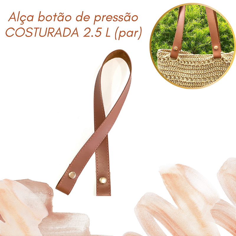 Par alça botão de pressão ombro 2.5 largura COSTURADA