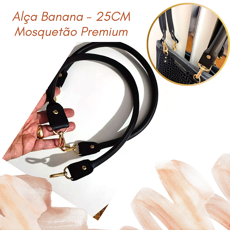 Alça Banana com Mosquetão Premium para Bolsas – 25cm