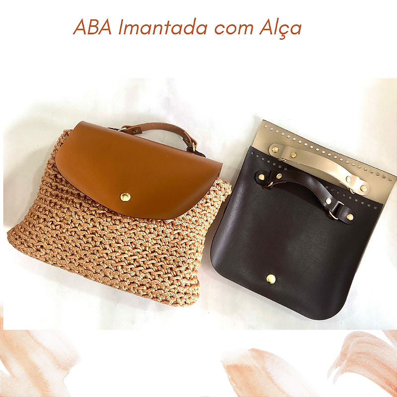 Aba Imantada com Alça de Mão para Bolsas de Crochê