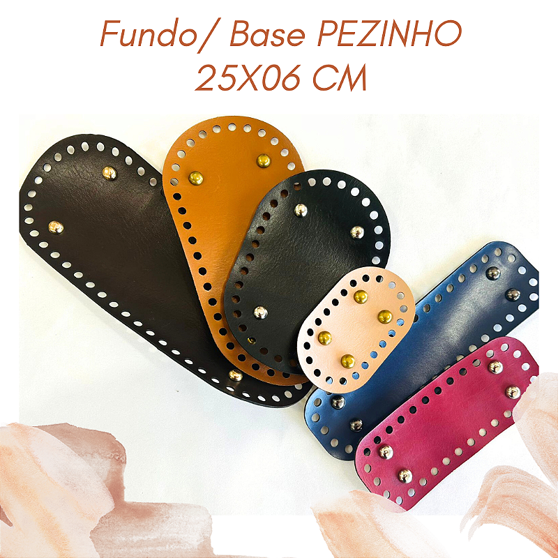 25x06 CM - Fundo / Base de couro sintético PEZINHO