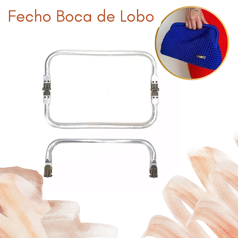 Fecho Tubular (Boca de Lobo) para Bolsas em Crochê