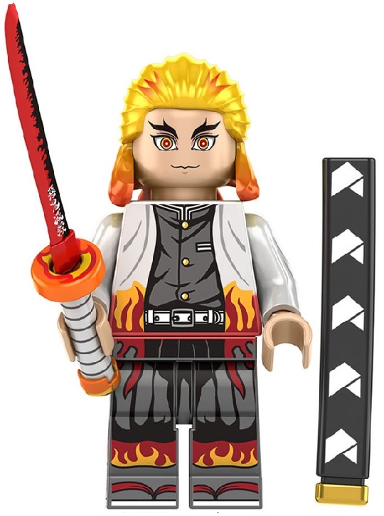 Boneco do anime de Rengoku Kyoujurou Demon Slayer Kimetsu no Yaiba, coleção  de modelos de anime