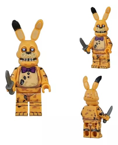 Boneco Bloco de Montar FNAF Spring Bonnie Five Nights Stocktoys