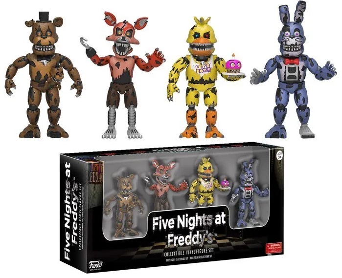 fnaf Five Nights at Freddy's フィギュア4体セット Boneco Kit 4 Bonecos Five Nights At Freddy's Modelo D - Stocktoys