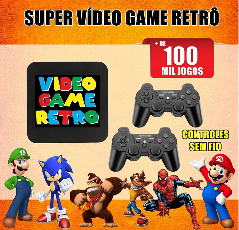 Vídeo Game Retro Box Multijogos + 1 Controle sem fio + 12.000 Jogos Top -  64Gb em Promoção na Americanas