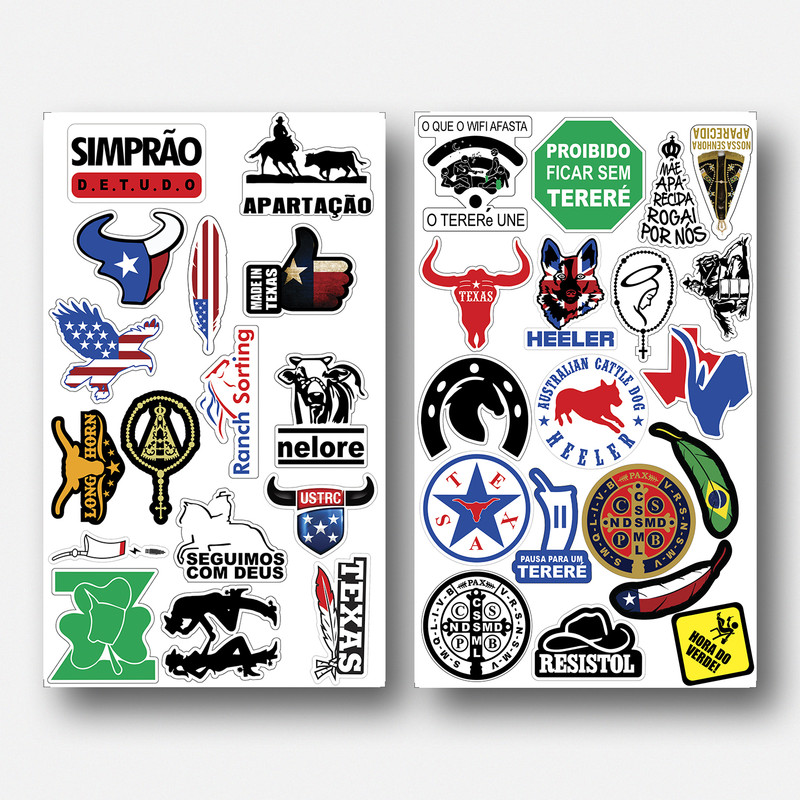 Cartela Adesivos Tereré Country - 18 Unidades (CARTELA 6) 4062 - Faz A Boa - Foto 4