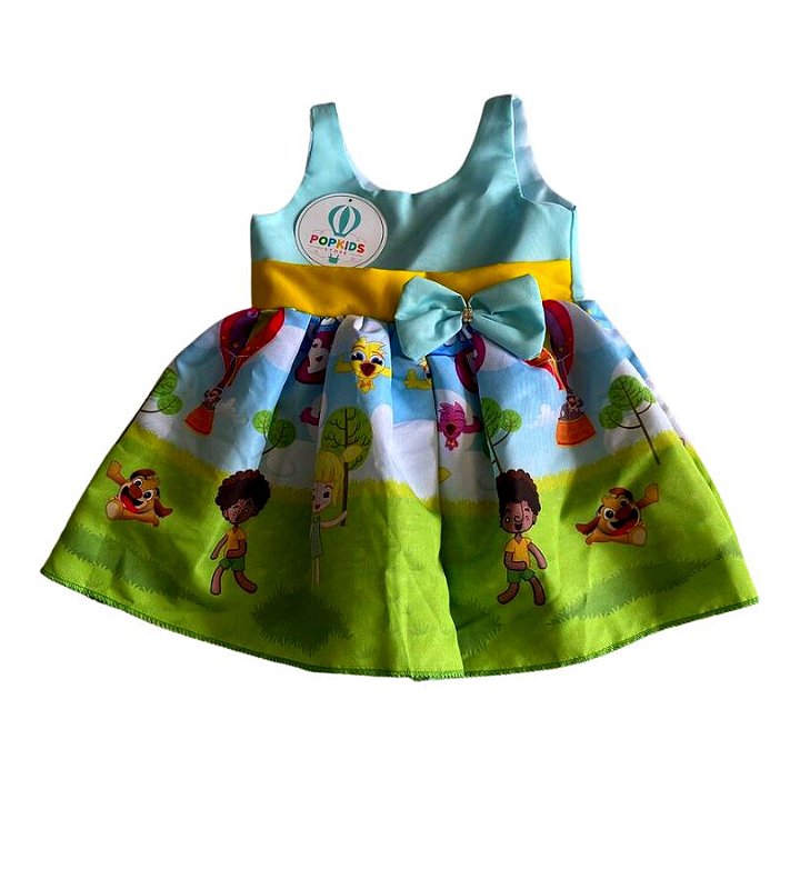 Vestido Temático Simples Moana - Tam.PP - PopKids - Vestido