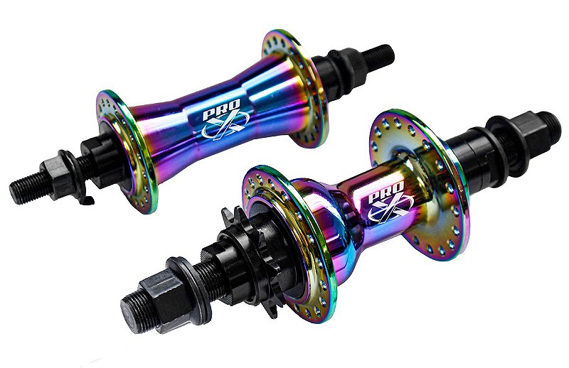 Par de Cubos BMX 36 Furos Rolamentados Cog Camaleão Pro-X