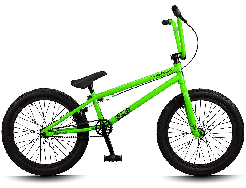 Mon BMXバイク シルバー・グリーン Bicicleta Bmx CR-Defender 100% Cromoly Pedivela 3 Peças Central