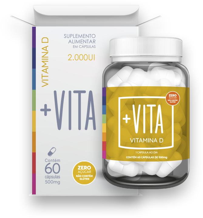 +Vita Vitamina D C 60 cápsulas 2.000 ui TUDO Q TEMOS