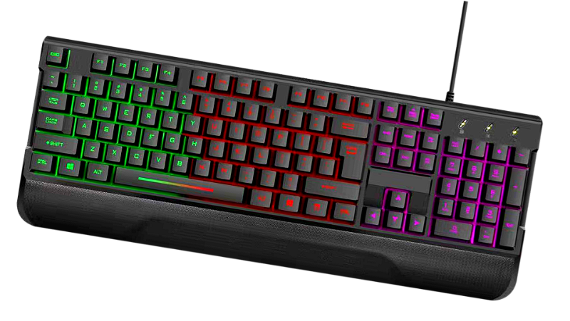 TECLADO USB BRAZILPC SEMI MECANICO GAMER BPC-K7038 PRETO COM