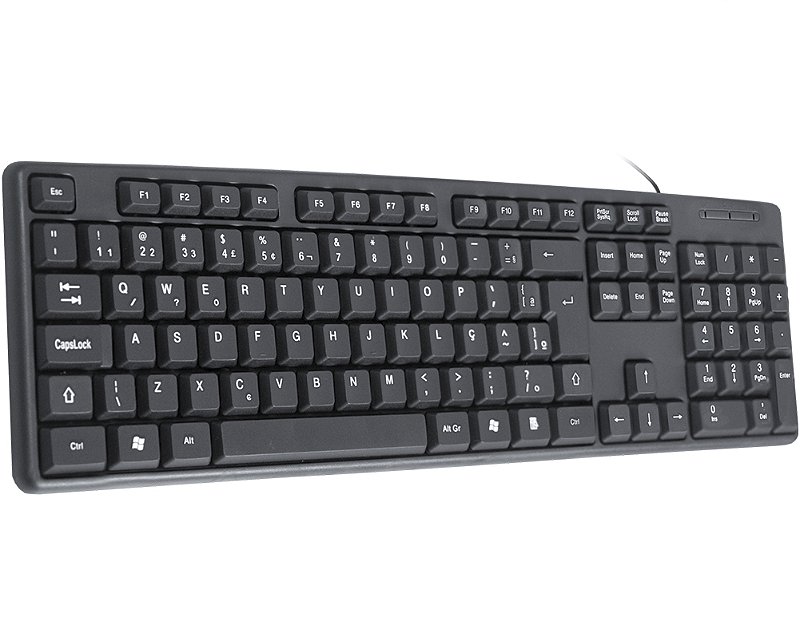TECLADO USB K-MEX KB-3728U PRETO 1.2M BOX - GPJ