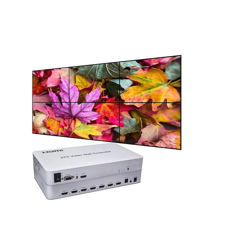 分配器・切替器 2x3 HDMI Video Wall Controller Vídeo Wall Controller 2x3 HDMI 4K2K - JCINFRA - Conexão sem limites