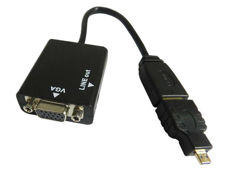 Adaptador micro hdmi a vga sale