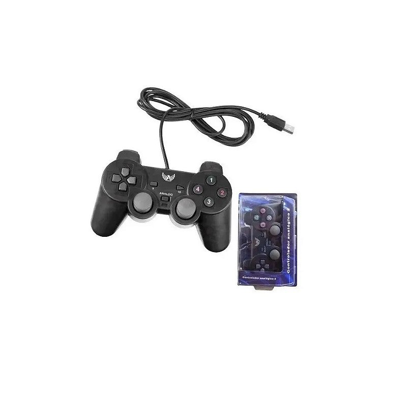 Controle Manete Joystic Usb Analogico Pc Ps2 Game - Online